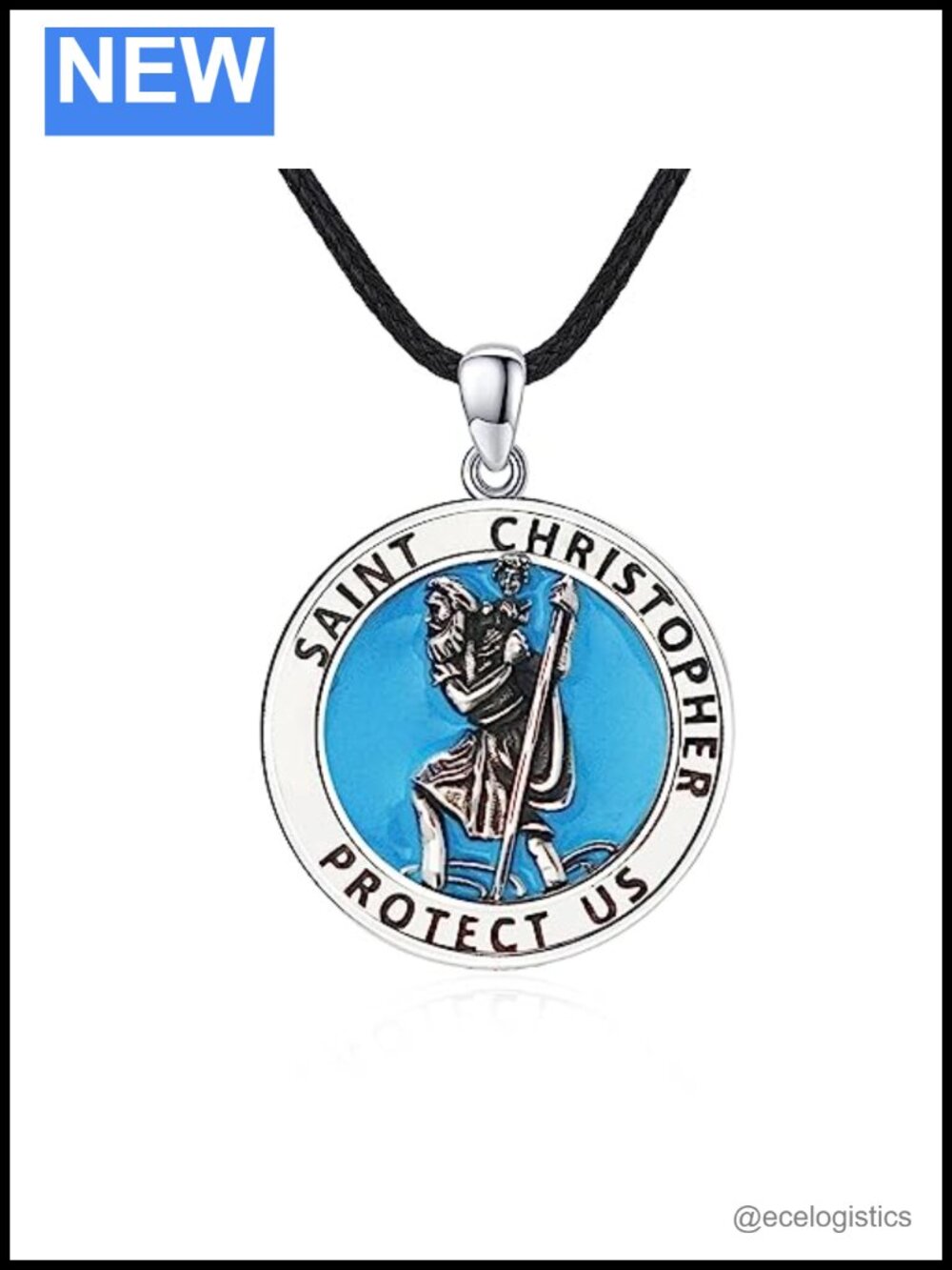 925 Sterling Silver Saint Medal Necklace for Men Women